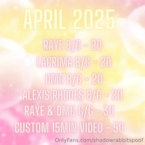 My special new tip menu for april 2025 is now here part 2