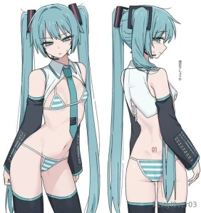 Miku in her bikini