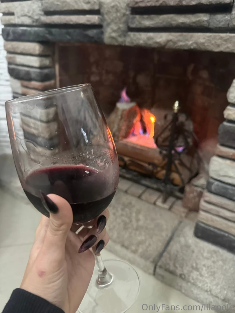 Chilled wine a hot fireplace now all we need is some good conversation 