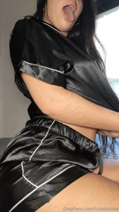 Morning how s my satin pajama looking don t you wanna spread your