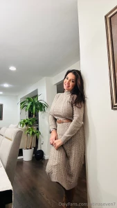 Underneath the sweater dress