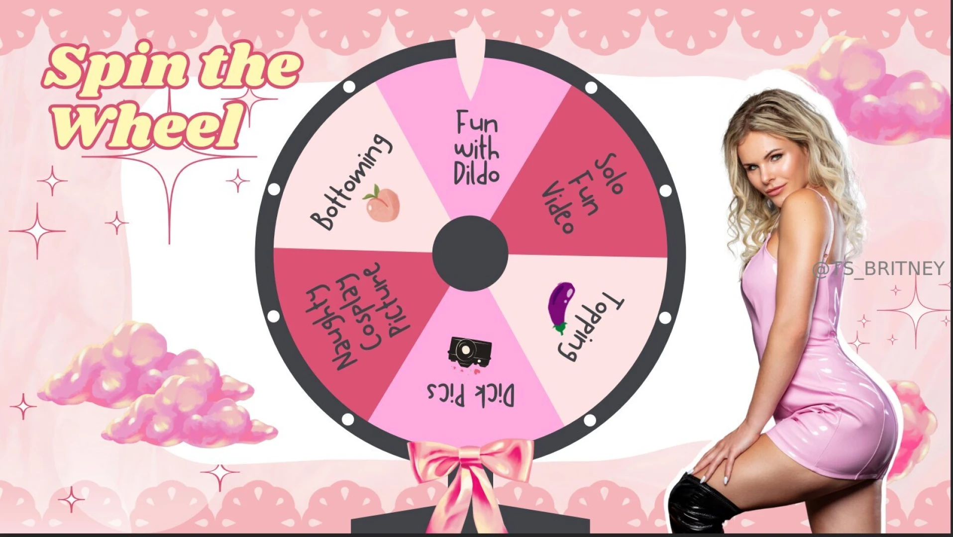 Welcome to the dollhouse cum inside and spin the wheel for a special 