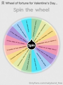 Wheel of fortune for valentine s day now i ll explain how it works