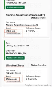 Hello fans im ok this image is one section of my labs showing elevated