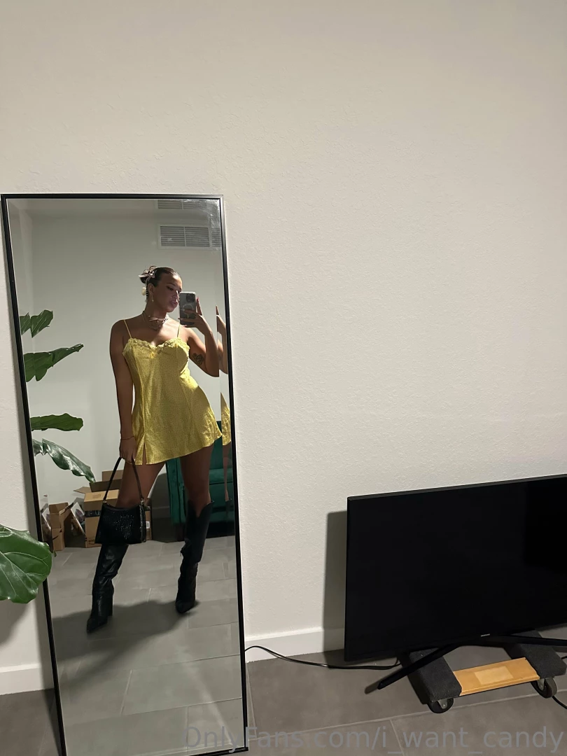 She wore an itsy bitsy teeny weeny yellow polka dot dress 