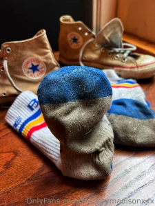 My socks have a ton of dried jizz on them