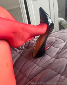 I m still in the christmas spirit with my red lingerie nylons and so part 5