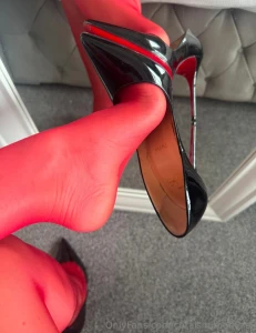 I m still in the christmas spirit with my red lingerie nylons and so part 8