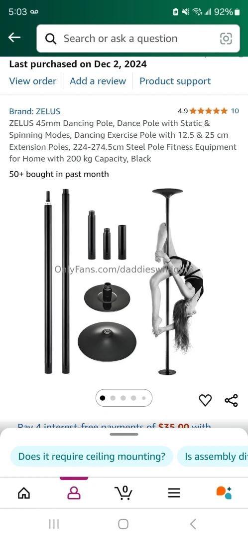 Daddy got me a pole can t wait to set it up 