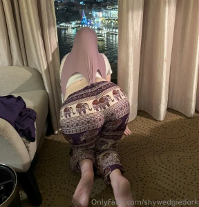 Shy was put on display in her major atomic wedgie after visiting part 3