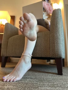 Was walking around the hotel all day come rub these sore soles hehe part 5