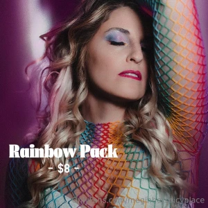 Def my most fun outfit i ve tried out rainbow fishnets while i m