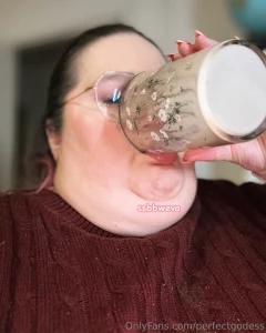 Your piggy is getting her calories in to keep that fat growing