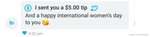 Don t forget to tip your favorite woman today