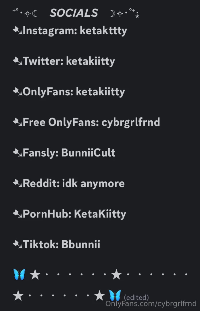 Here s all my updated accounts usernames sorry for changing usernames 