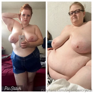 There s about 100 lbs difference between these two pics