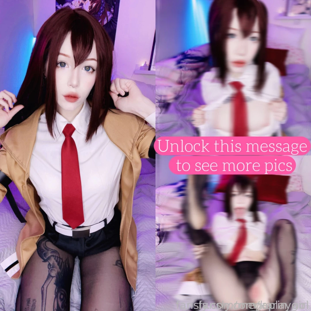 Makise kurisu is the ultimate waifu sexy striptease set with part 1 