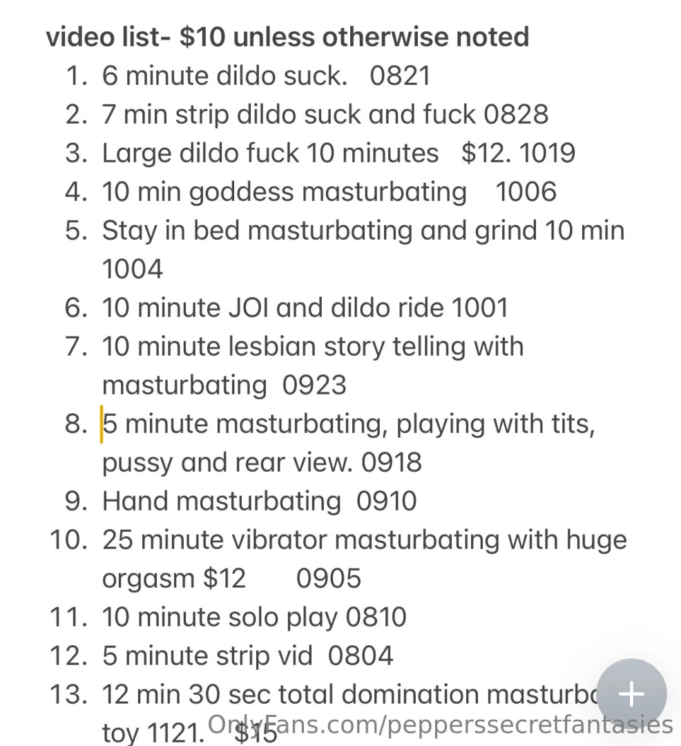 Video list hotties part 1 