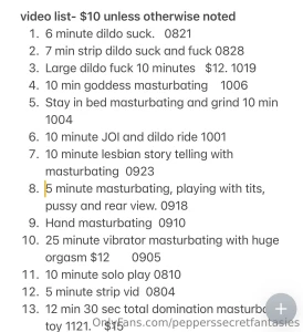 Video list hotties part 1