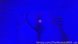Blacklight shenanigans ass thick pawg buttplug plug asshole anal part 1
