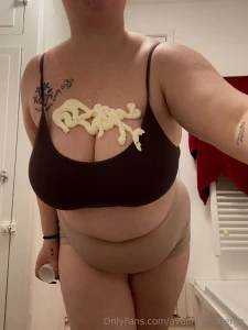 Eating whipped cream off my tits part 2
