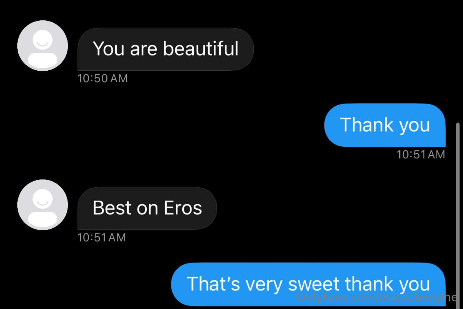 Compliments so sweet like sugar 