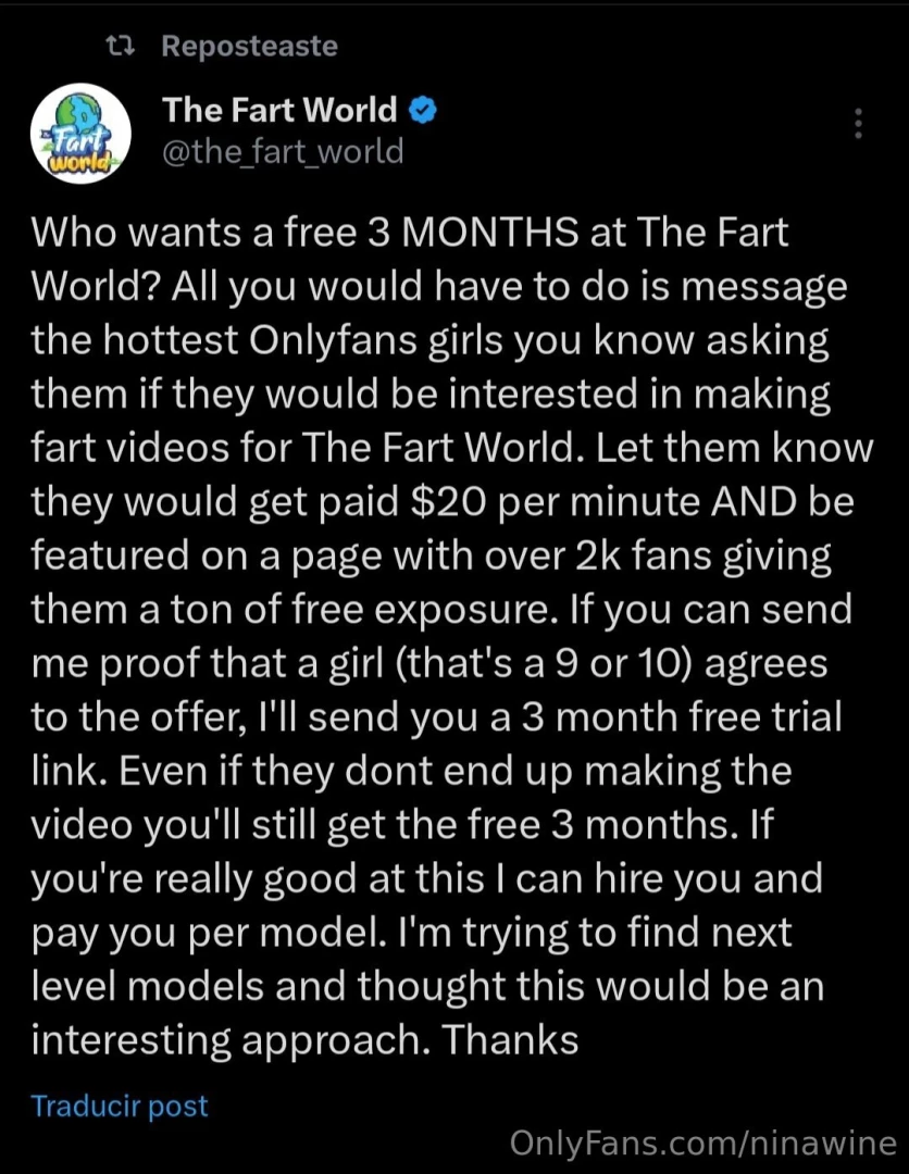 Hi babe thefartworld you have this wonderful proposal do you want to 