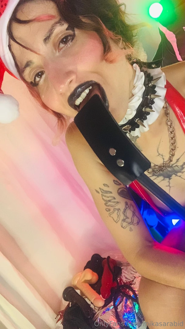 Santa is going to touch you with his magic wand 