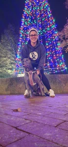 Me and the puppy dog loved the lights part 1