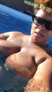 Naked in the pool and getting fucked cum watch the underwater view