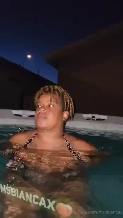 Getting naked and twerking in the pool 