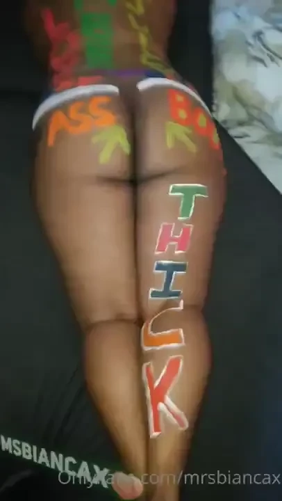 Body paint and twerking on a dick 