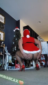 My mrs clause dress is too short lol