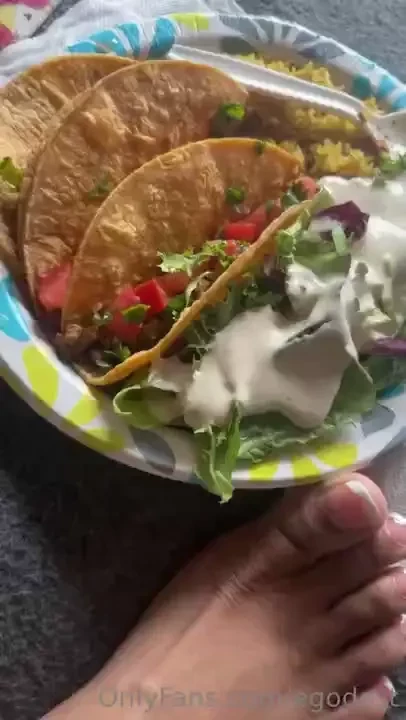 Tacos for breakfast just greedy smh n toesss loving the french tip 