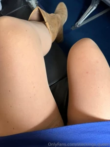 Samples - gt in the plane tan hold up stockings tan panties - did you part 1