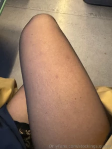 Samples - gt black hold up stockings purple panties dress boots legs part 1