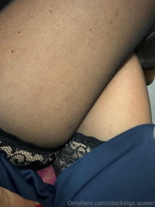 Samples - gt black hold up stockings purple panties dress boots legs part 3