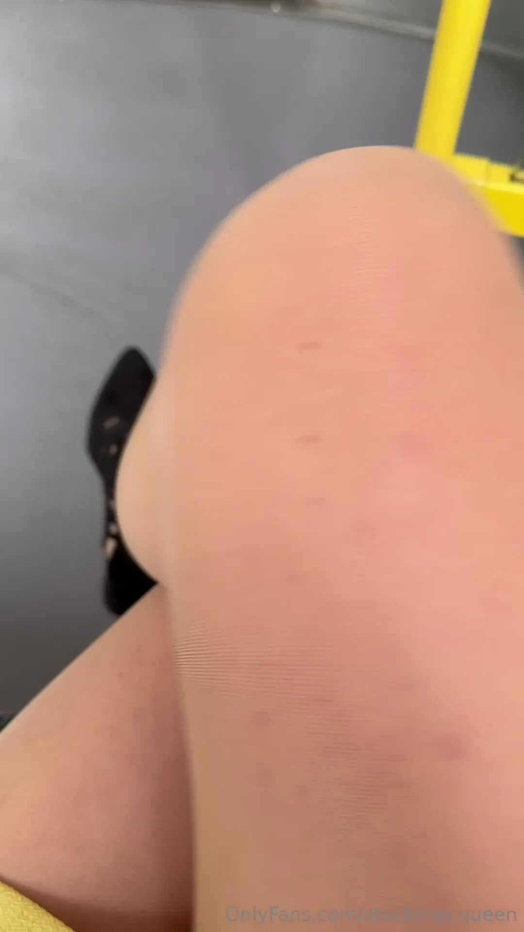 Sample clip for you tan pantyhose no knickers black sexy ankle heels 