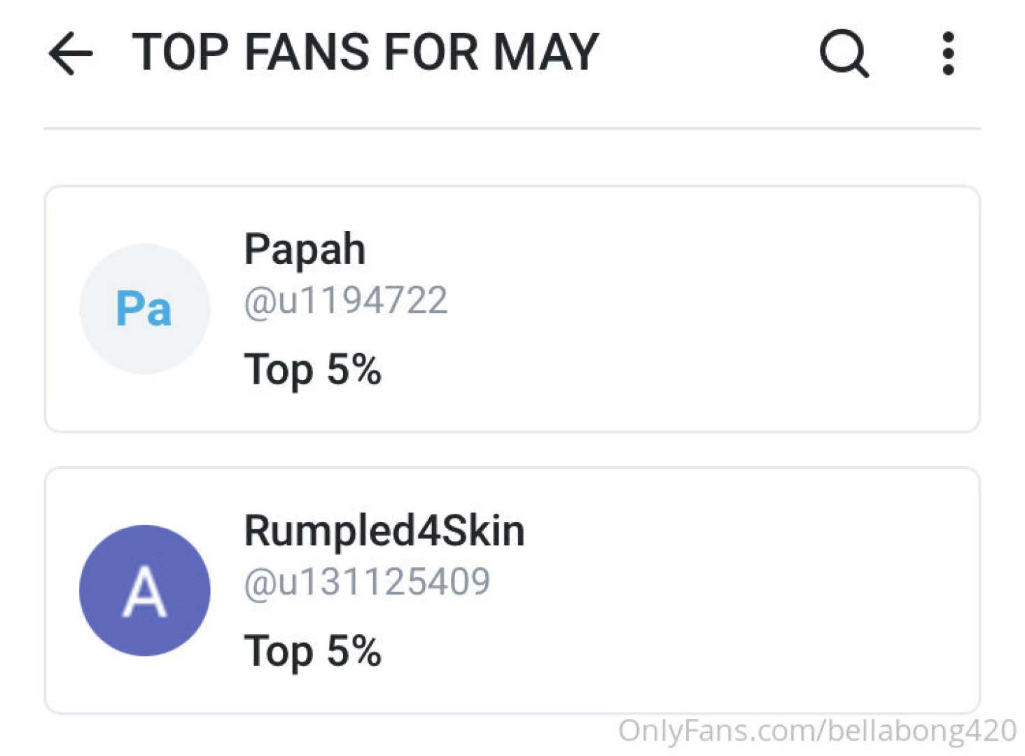 Look at my top fans gonna have something just for you two 