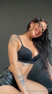 Leather hugs my curves in all the right ways wanna see what s