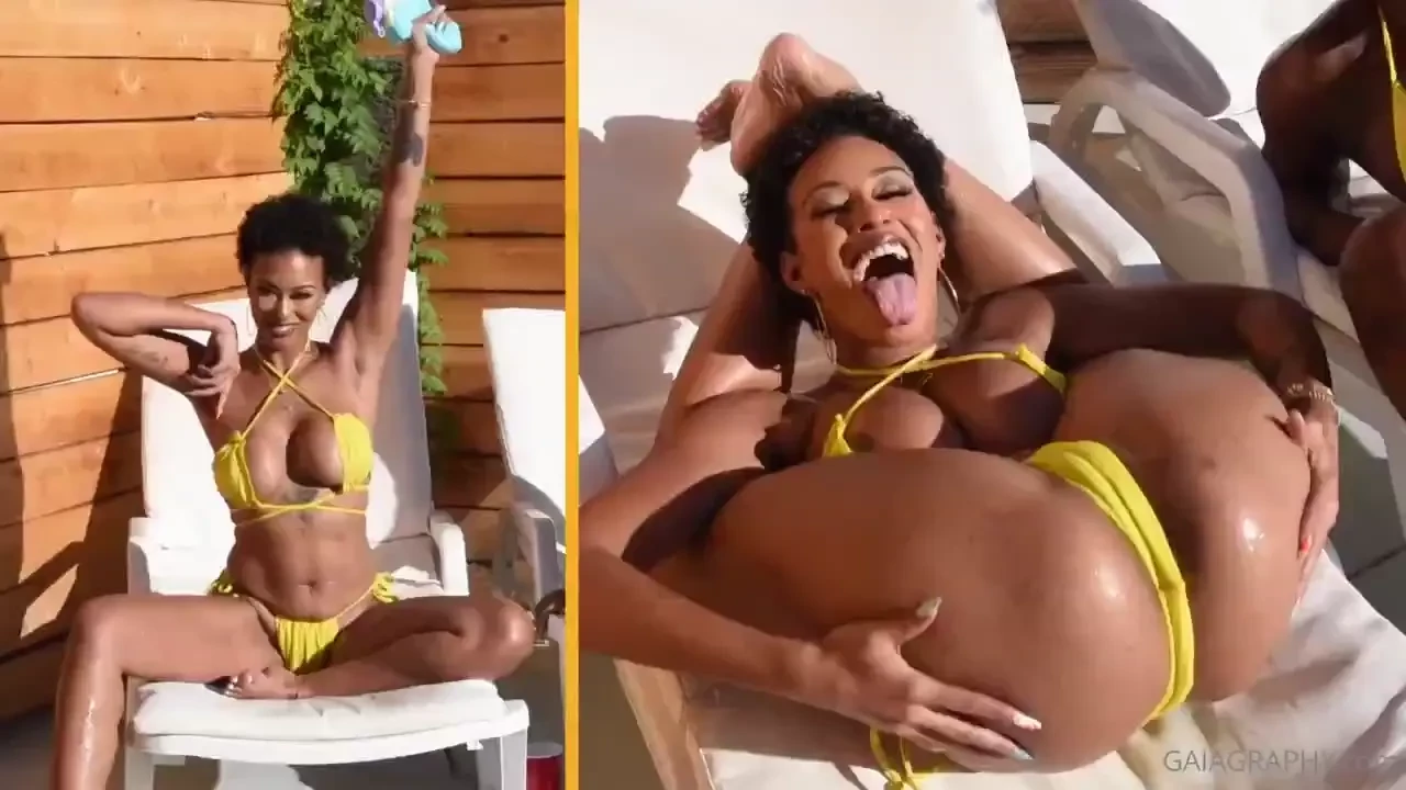 The yellow bikini video shoot las vegas power shoot featuring seren 