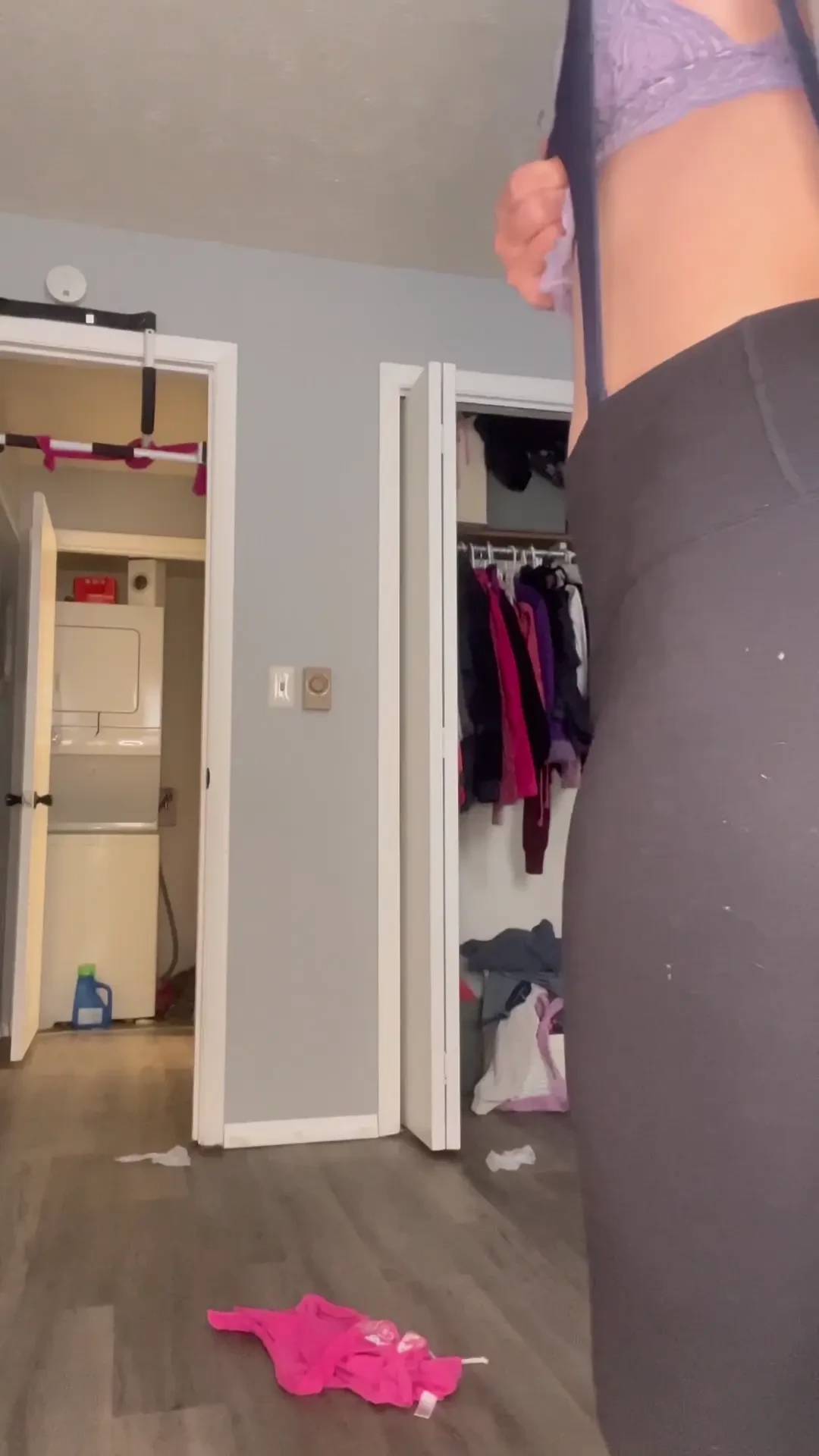 Ripped my thong then i put a different pair on and kept going 