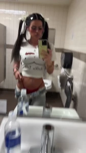 She s hiding in the school bathroom fr