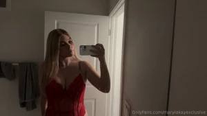 I know you like me wearing my sexy red lingerie