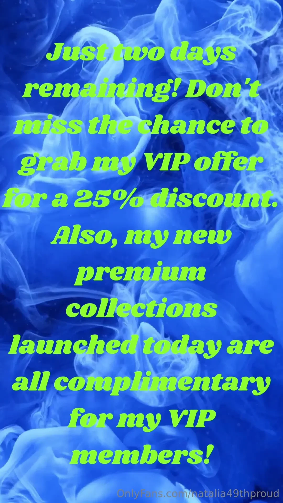 Just a friendly reminder all my premium collections that i ll be 