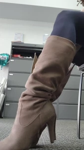 Let s take these boots off and let the toes stretch