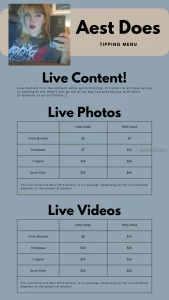 The tipping menu this is the free page so please follow the prices part 1