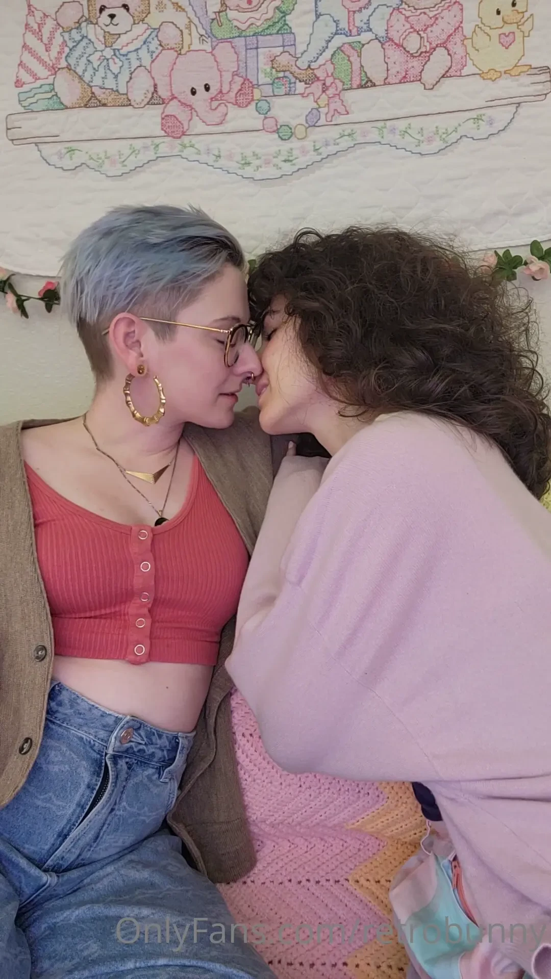 The moment before a kiss 