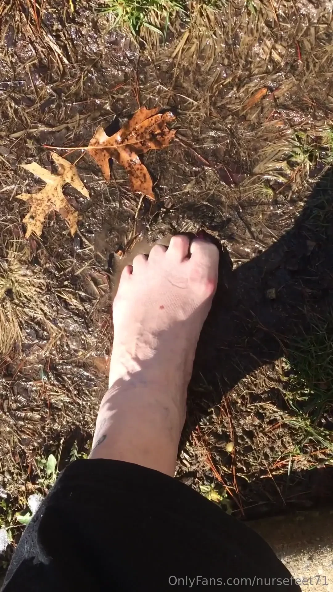 Stepping in some mud 