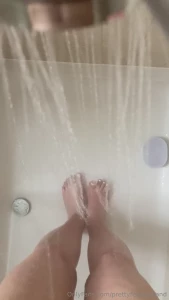 A couple of quick videos of my feet in the shower today i hope you part 1